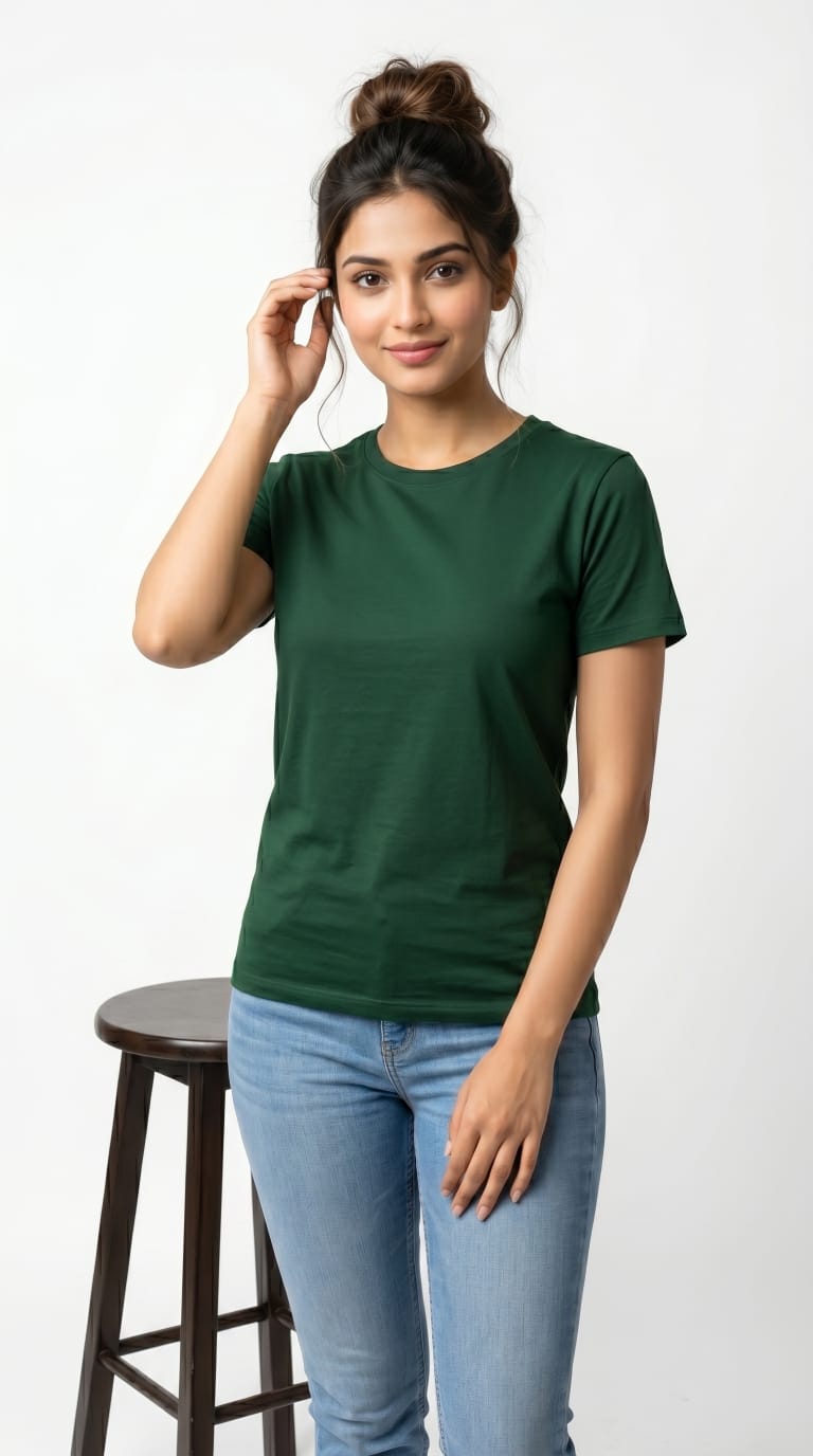 Core Essential T-Shirt – Slim Fit | Forest Green-5