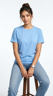 Core Essential T-Shirt – Regular Fit | Sky Blue