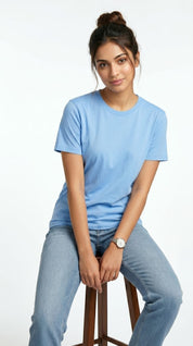 Core Essential T-Shirt – Regular Fit | Sky Blue