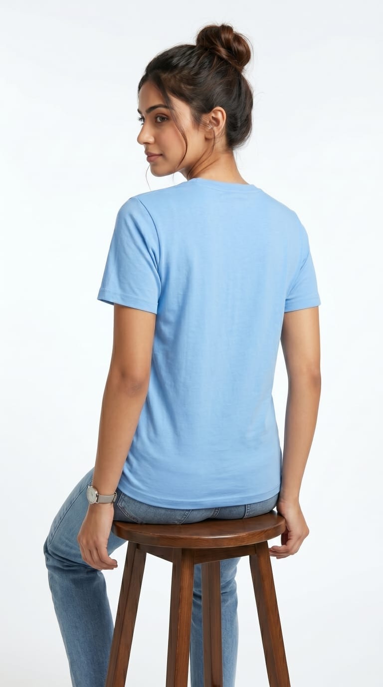Core Essential T-Shirt – Regular Fit | Sky Blue-3