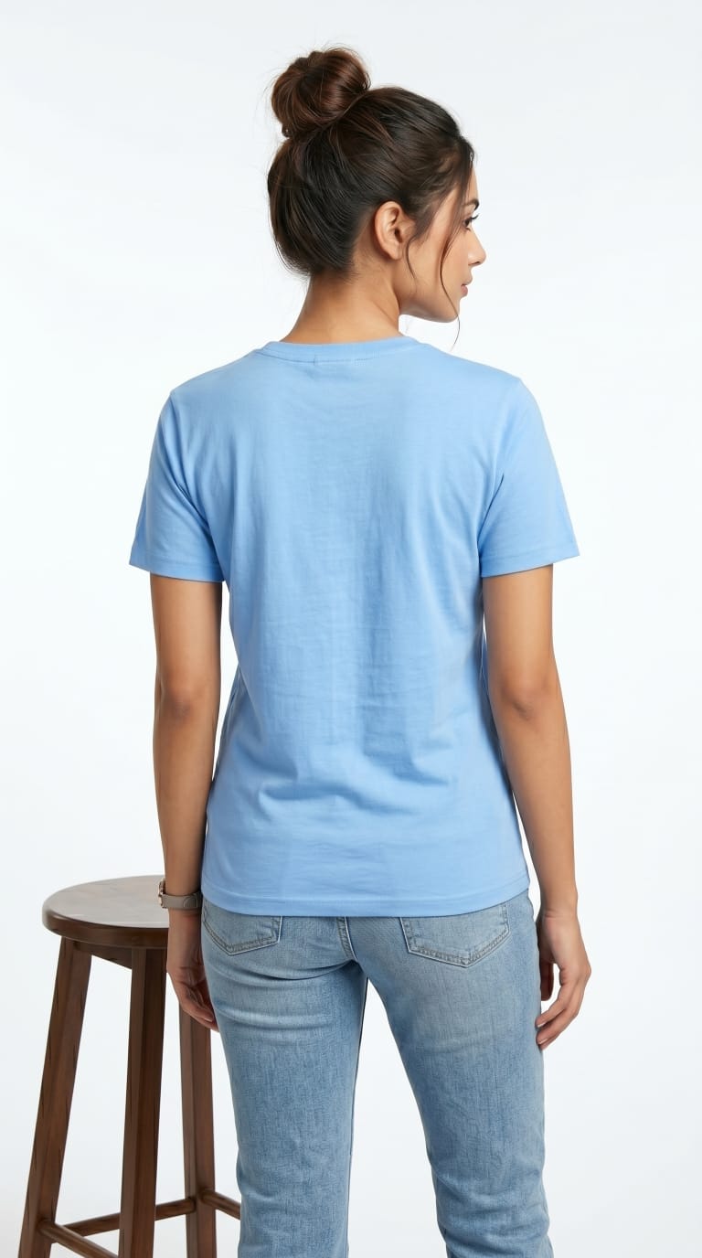 Core Essential T-Shirt – Regular Fit | Sky Blue-8
