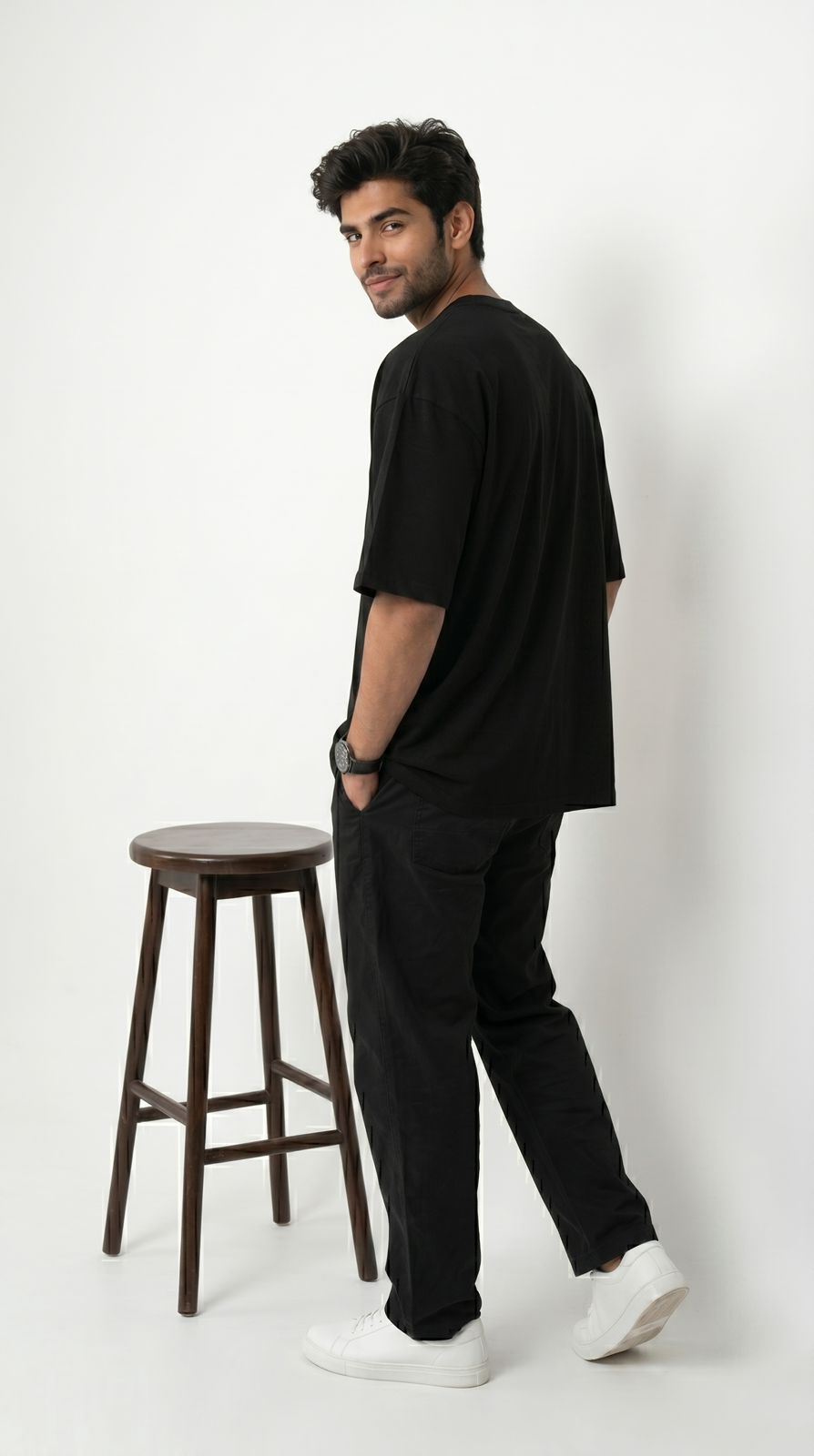 Porsche Graphic Oversized T-Shirt – Black |-9