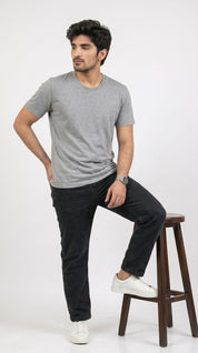 Core Melange T-Shirt – Regular Fit | Grey