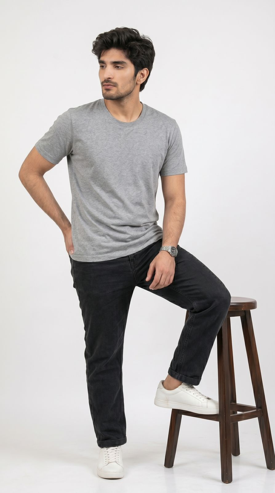 Core Melange T-Shirt – Regular Fit | Grey-3