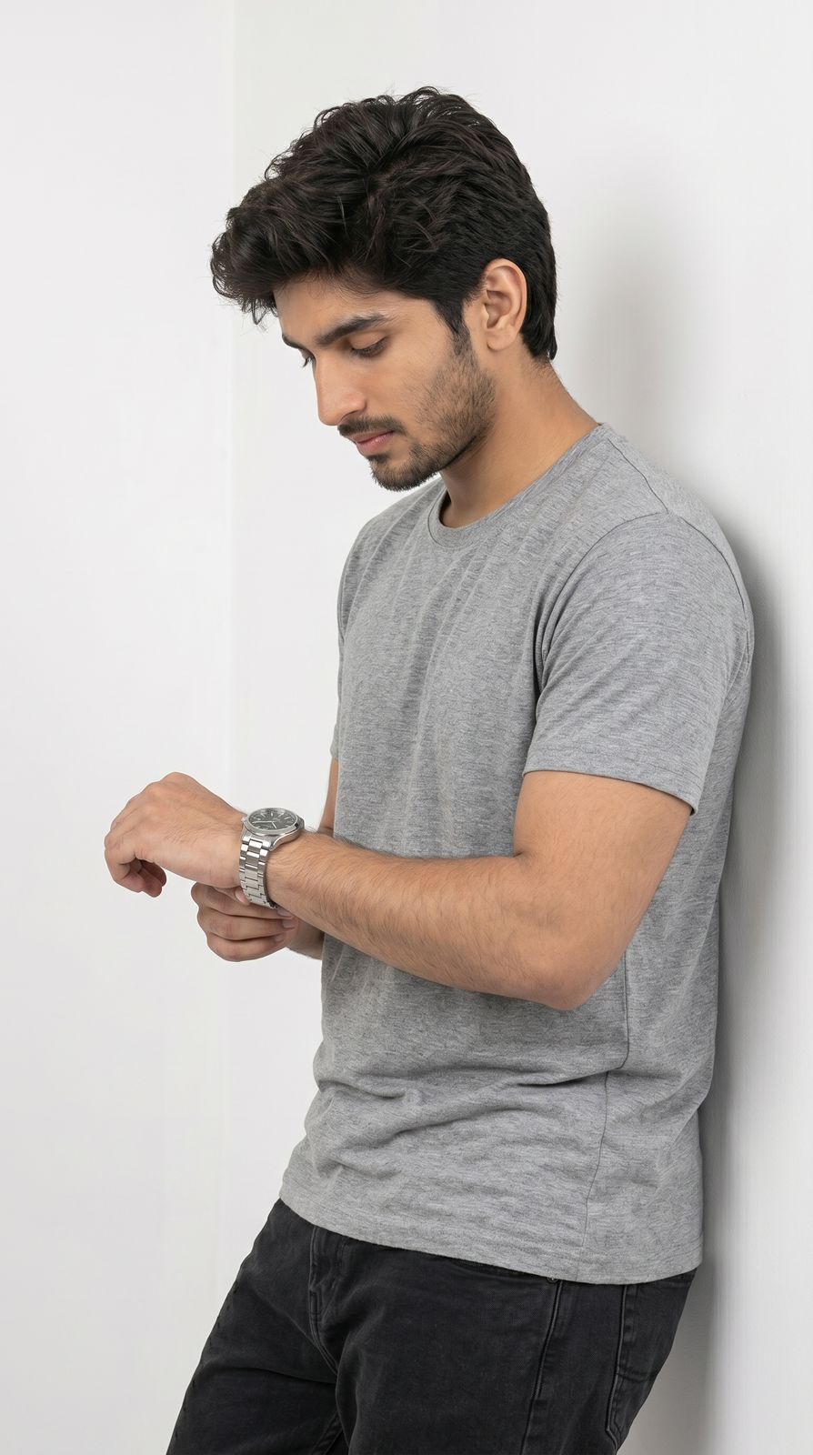 Core Melange T-Shirt – Regular Fit | Grey-8