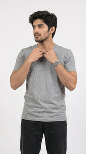 Core Melange T-Shirt – Regular Fit | Grey