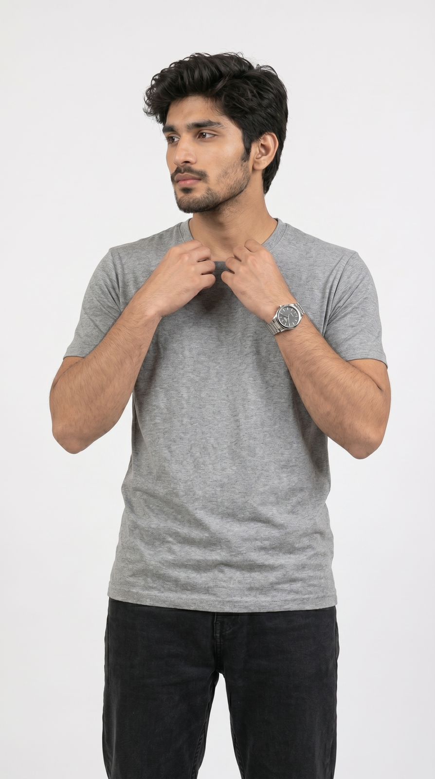 Core Melange T-Shirt – Regular Fit | Grey-4