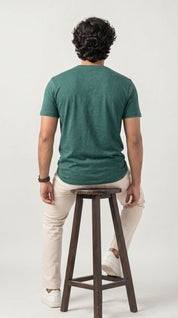 Core Solid T-Shirt – Regular Fit | Melange Green
