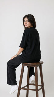 Porsche Graphic Oversized T-Shirt – Black | 230 GSM