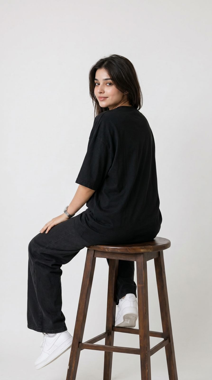Porsche Graphic Oversized T-Shirt – Black | 230 GSM-7