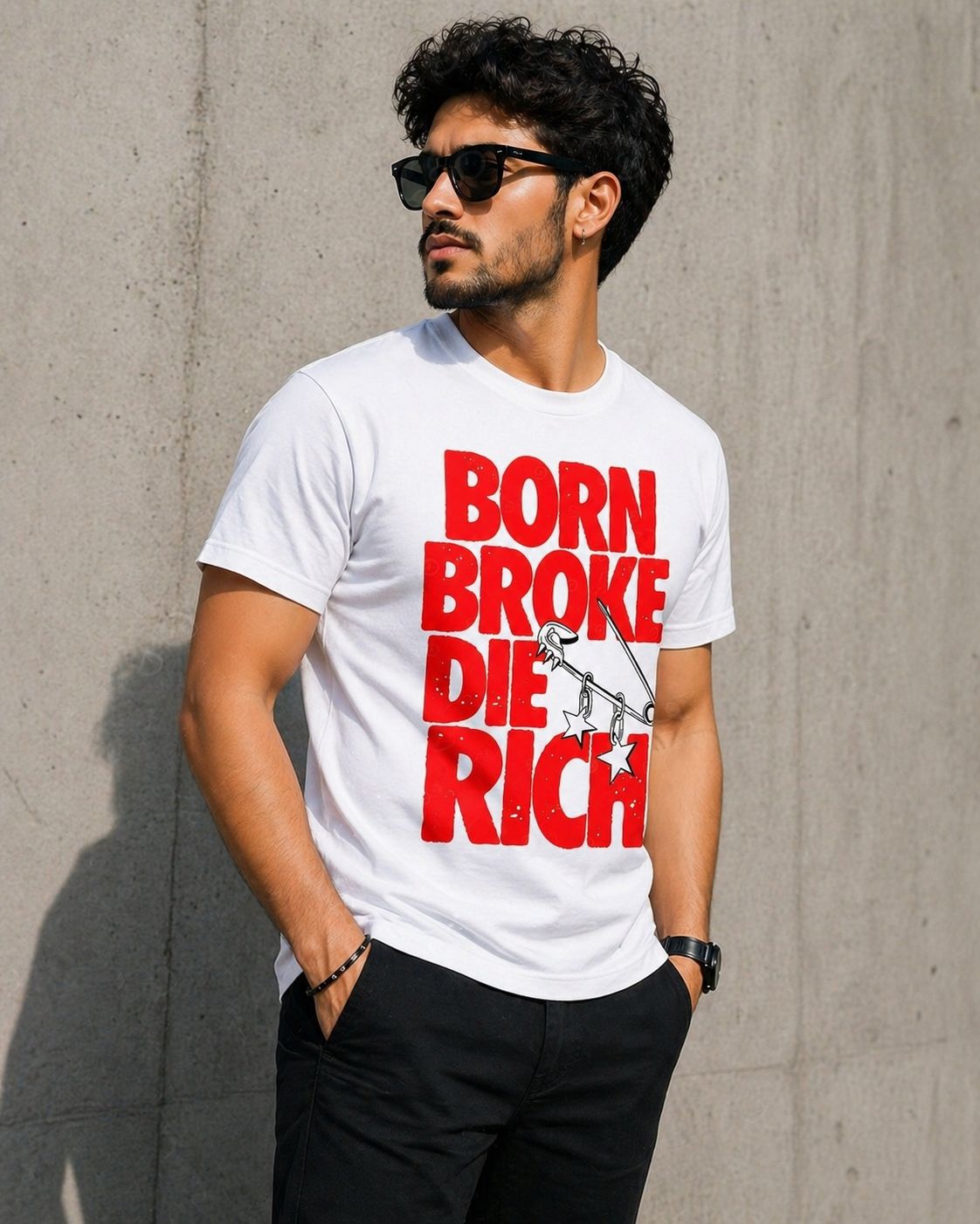 Born Broke Die Rich – Hustle Tee