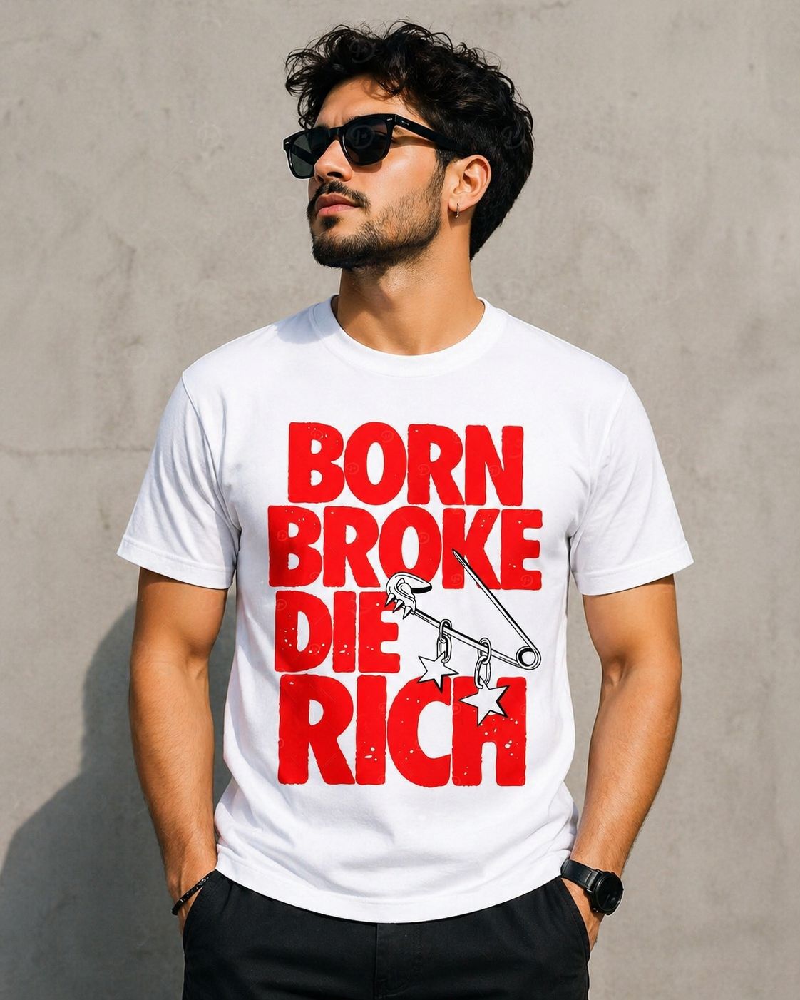 Born Broke Die Rich – Hustle Tee
