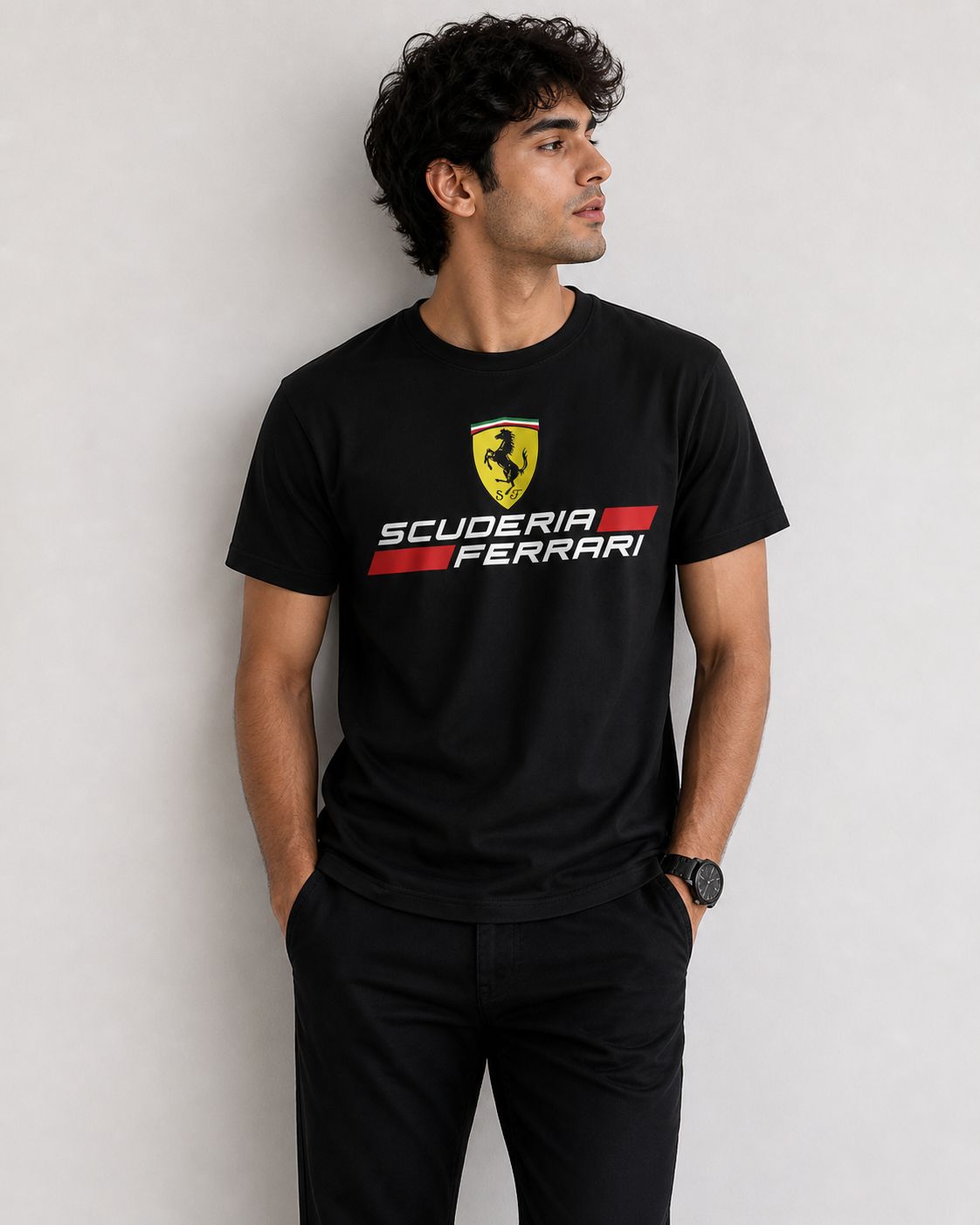 Racing Graphic T-Shirt – Regular Fit | Black