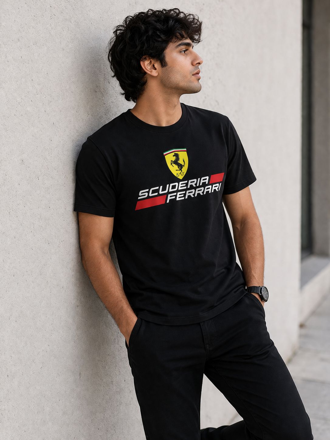 Racing Graphic T-Shirt – Regular Fit | Black