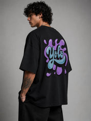 Yolo Back Graphic Oversized T-Shirt – Black |