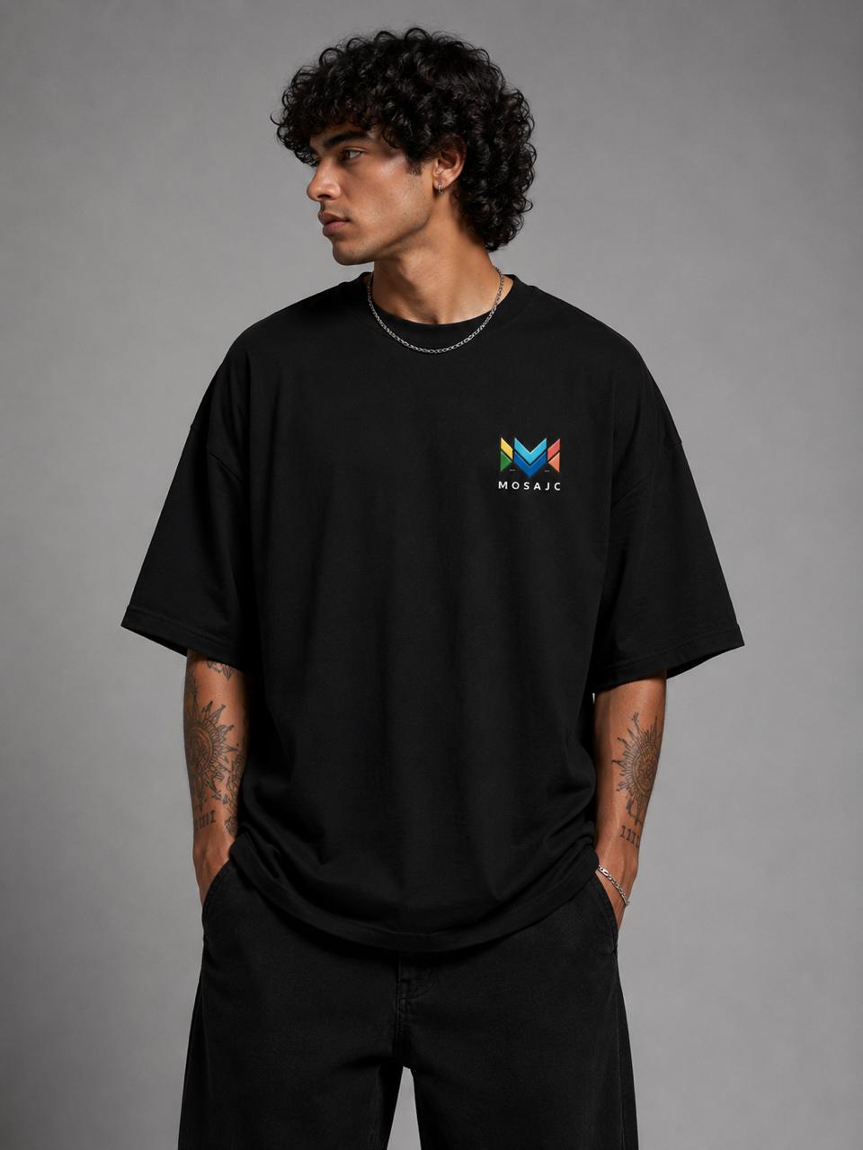 Yolo Back Graphic Oversized T-Shirt – Black |-5
