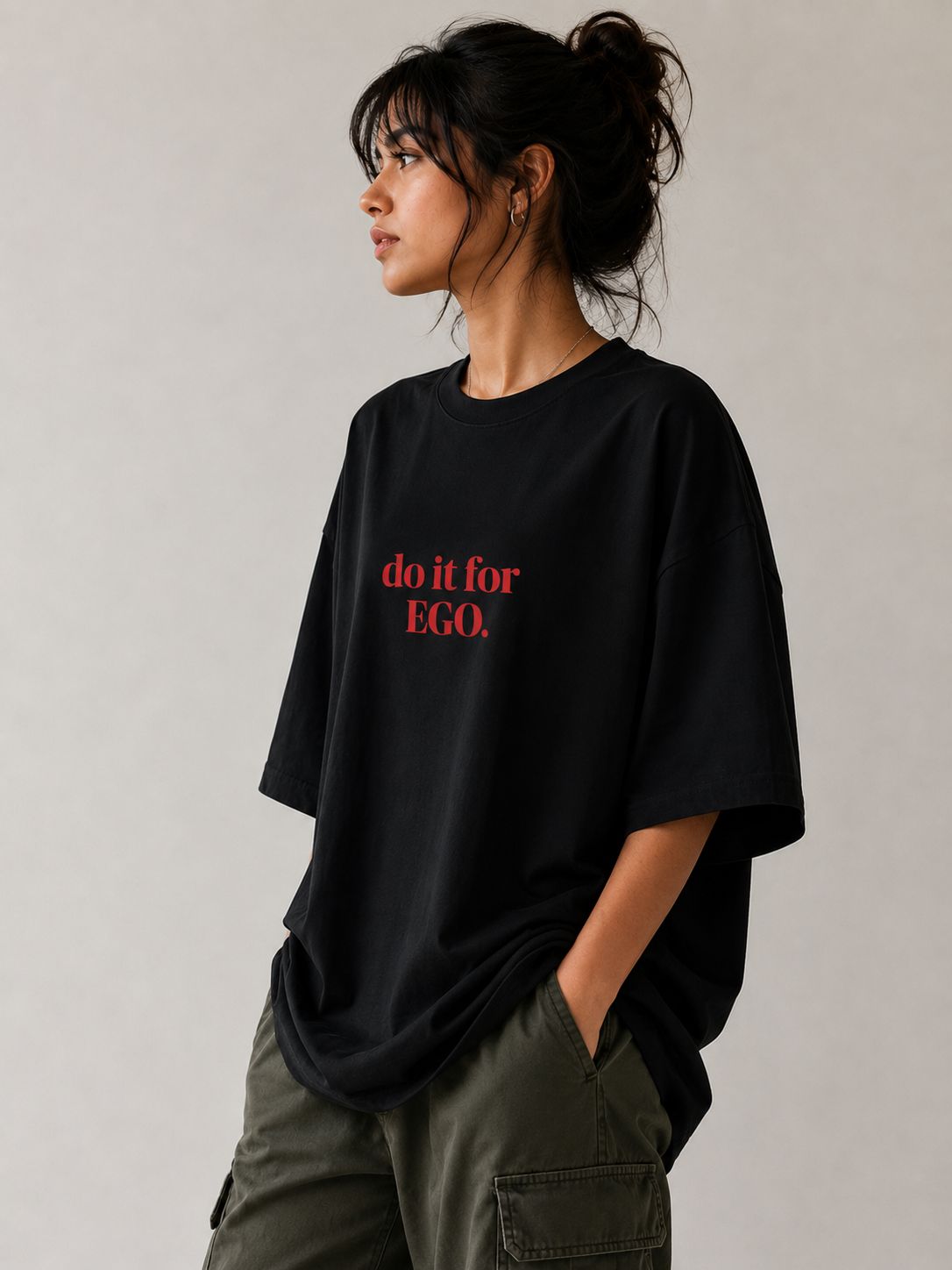 1. EGO Oversized T-Shirt – Black