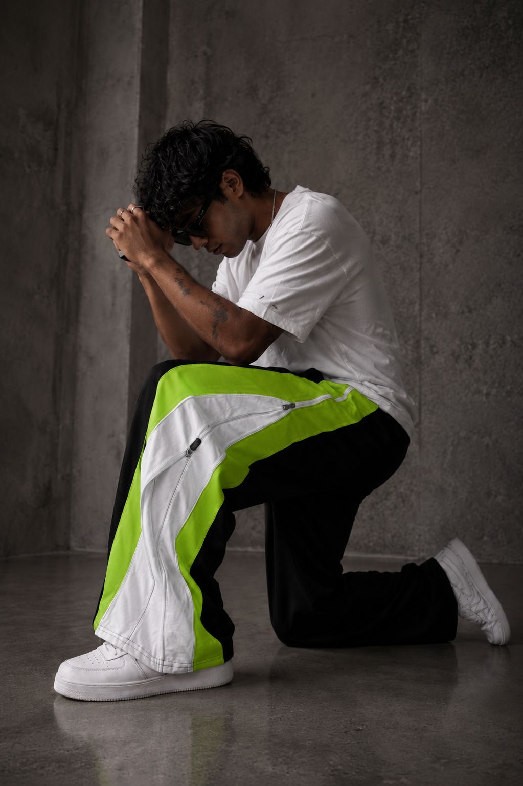 MOSAJC Voltage Double-Zip French Terry Trackpants ( Neon)-3