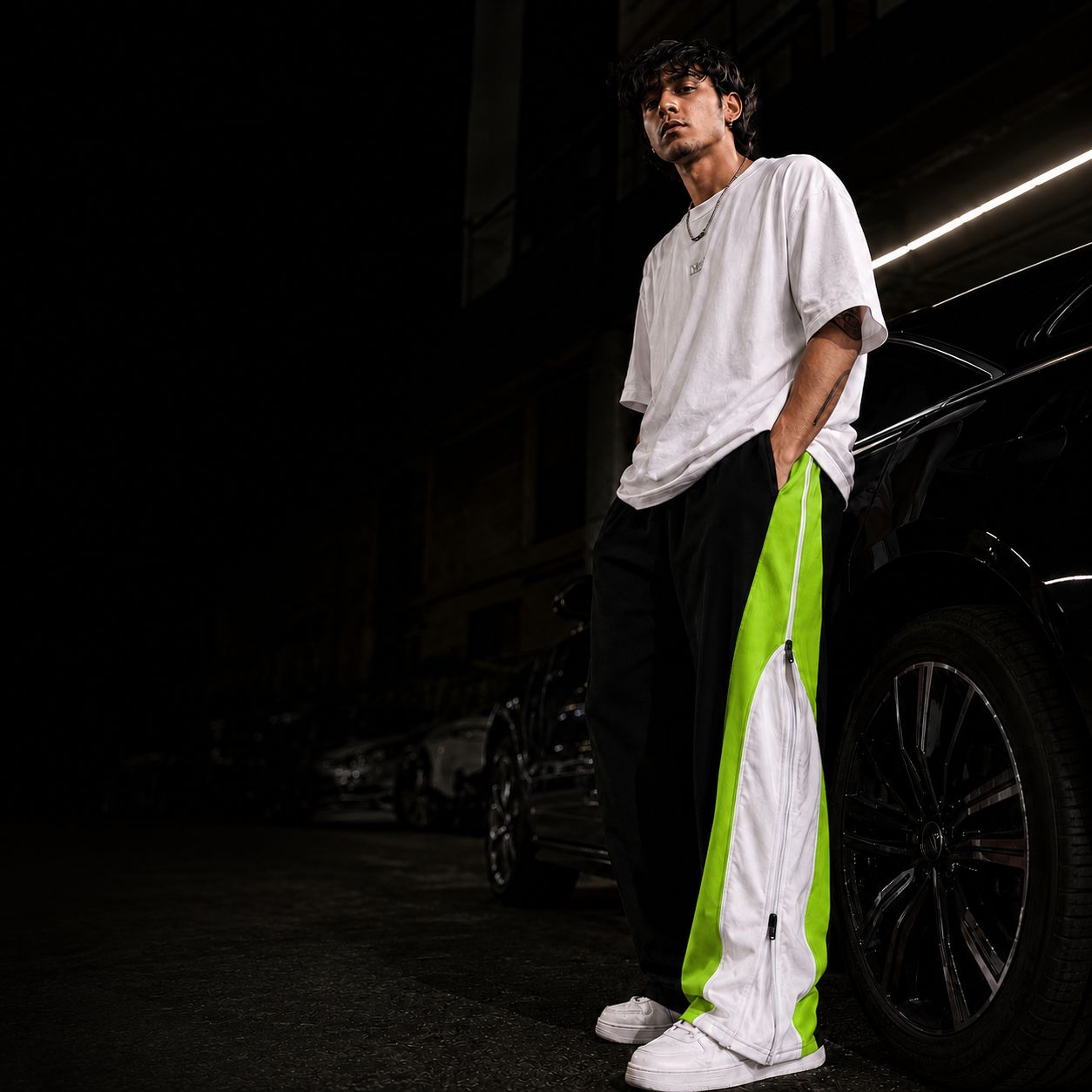MOSAJC Voltage Double-Zip French Terry Trackpants ( Neon)