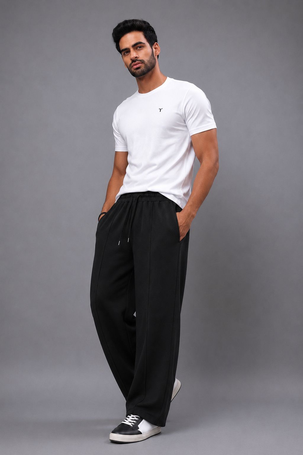300 Gsm  Gravity Heavyweight Trackpants (Black)