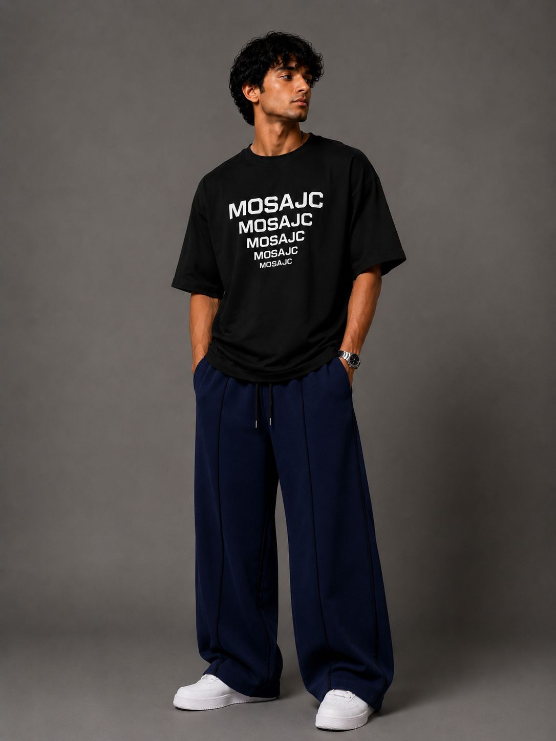 Midnight Drift Premium Baggy Trackpants – 300 GSM Heavyweight Cotton Fleece
