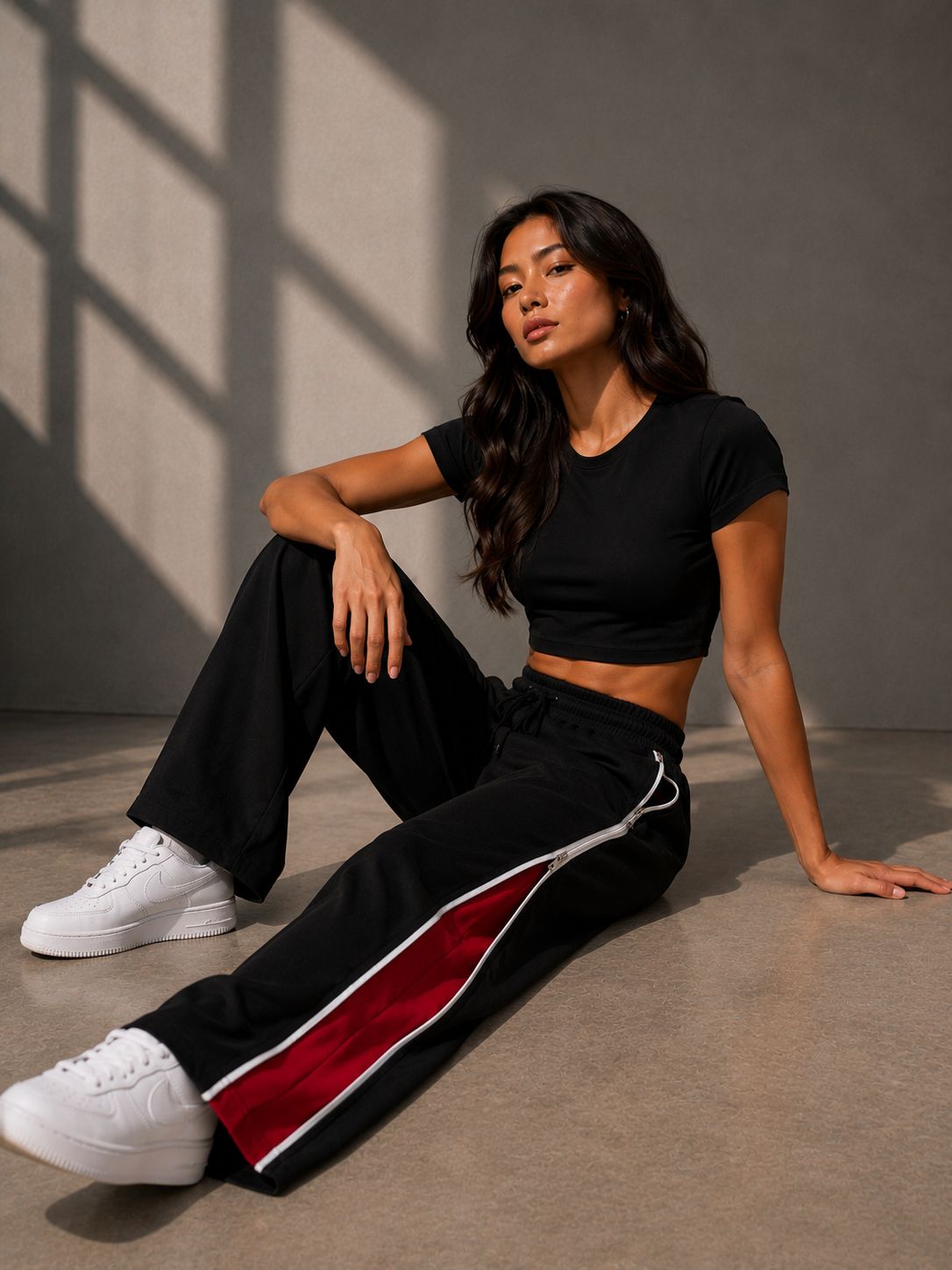 Mosajc Dual Zip Trackpants 260 Gsm French Terry Cotton