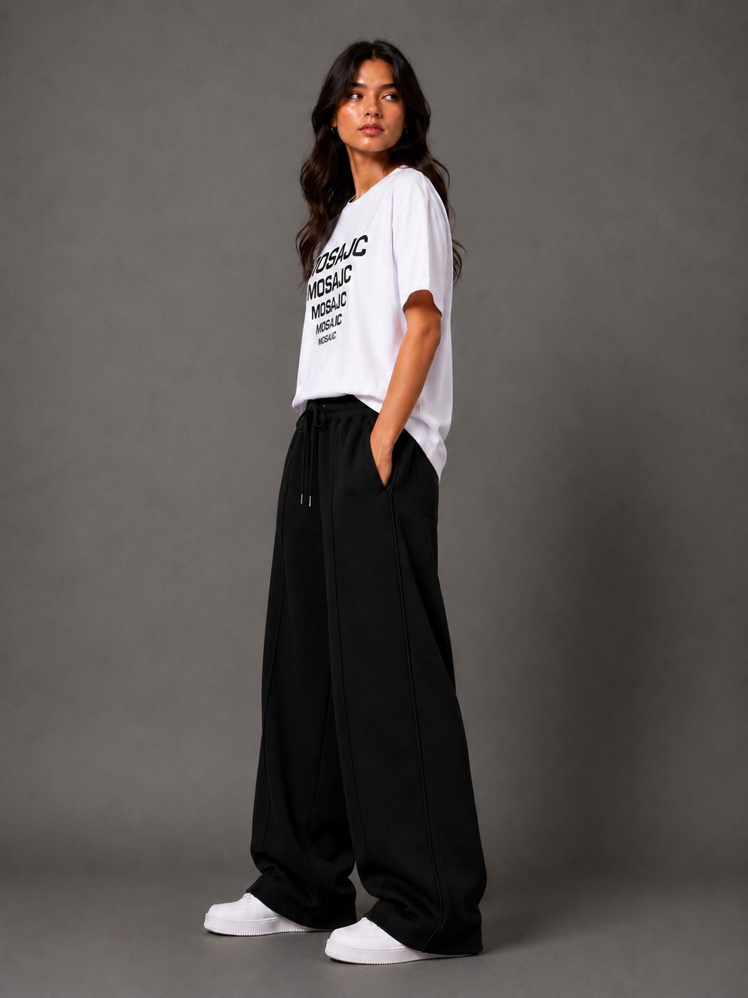 Mosajc Shadowline™ 300 GSM Heavyweight Baggy Trackpants – Premium Cotton Fleece-3