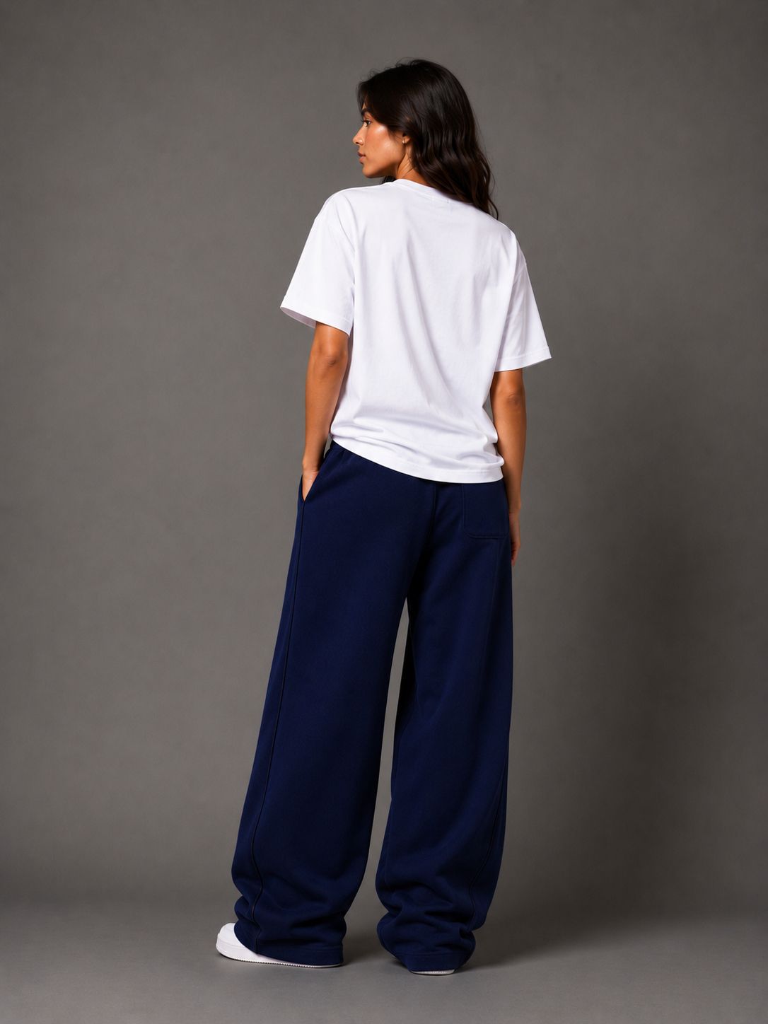 MOSAJC Midnight Flow Wide-Leg Track Pants – 300 GSM Cotton Fleece-4
