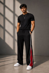 MOSAJC Inferno Dual-Zip Track Pants – 260 GSM French Terry Cotton Wide Fit