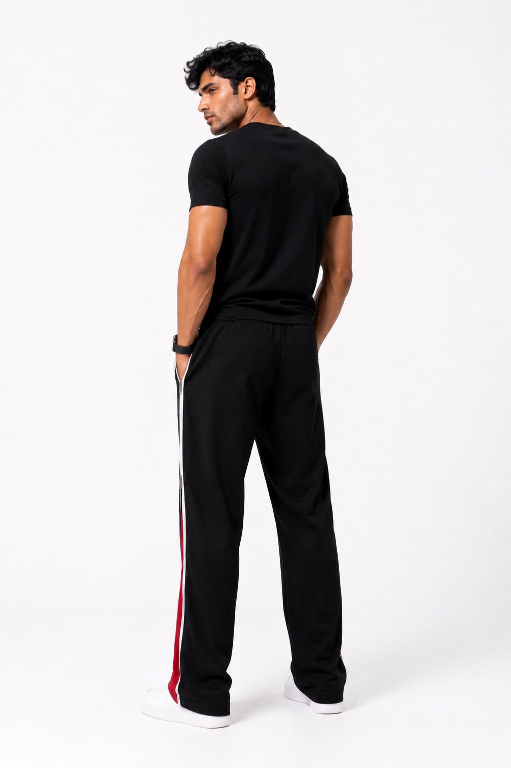 MOSAJC Inferno Dual-Zip Track Pants – 260 GSM French Terry Cotton Wide Fit-4