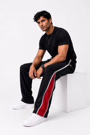 MOSAJC Inferno Dual-Zip Track Pants – 260 GSM French Terry Cotton Wide Fit