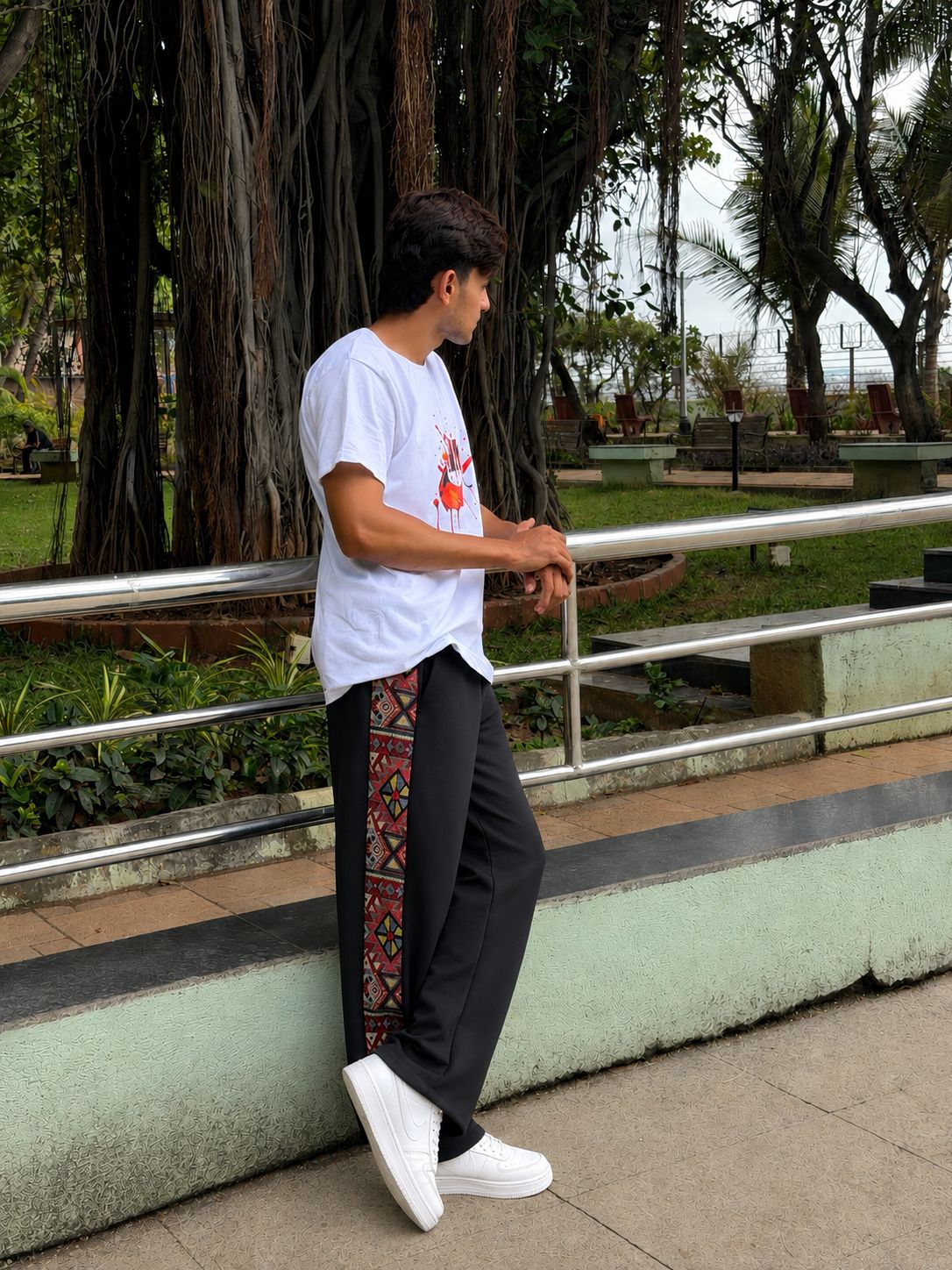 MOSAJC Nomad Stripe Trackpants – 260 GSM Premium Cotton-4
