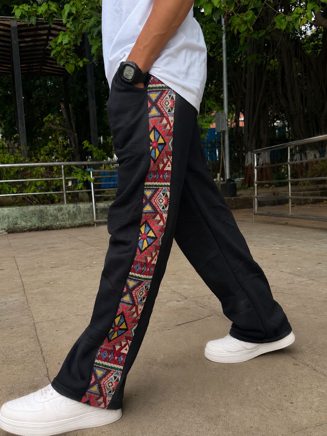MOSAJC Nomad Stripe Trackpants – 260 GSM Premium Cotton-3