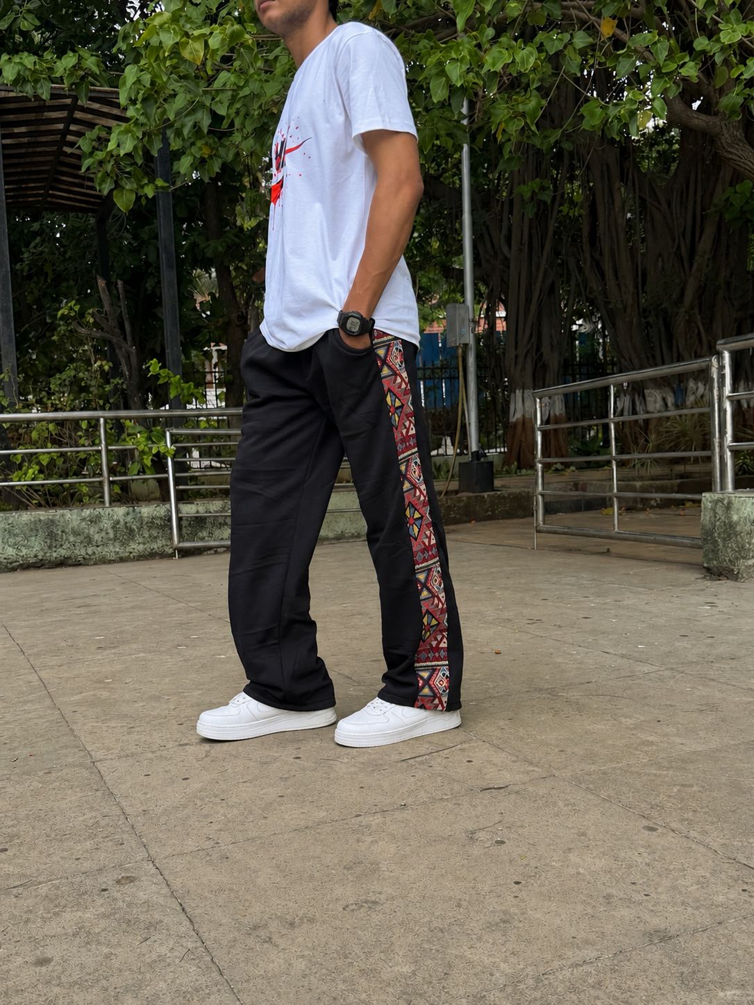 MOSAJC Nomad Stripe Trackpants – 260 GSM Premium Cotton