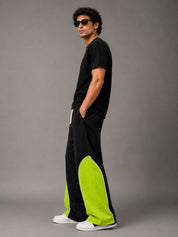 MOSAJC Volt Panel Trackpants – 280 GSM Cotton Fleece ( Neon)