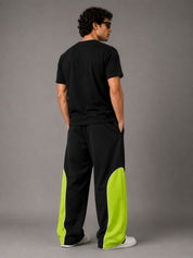 MOSAJC Volt Panel Trackpants – 280 GSM Cotton Fleece ( Neon)