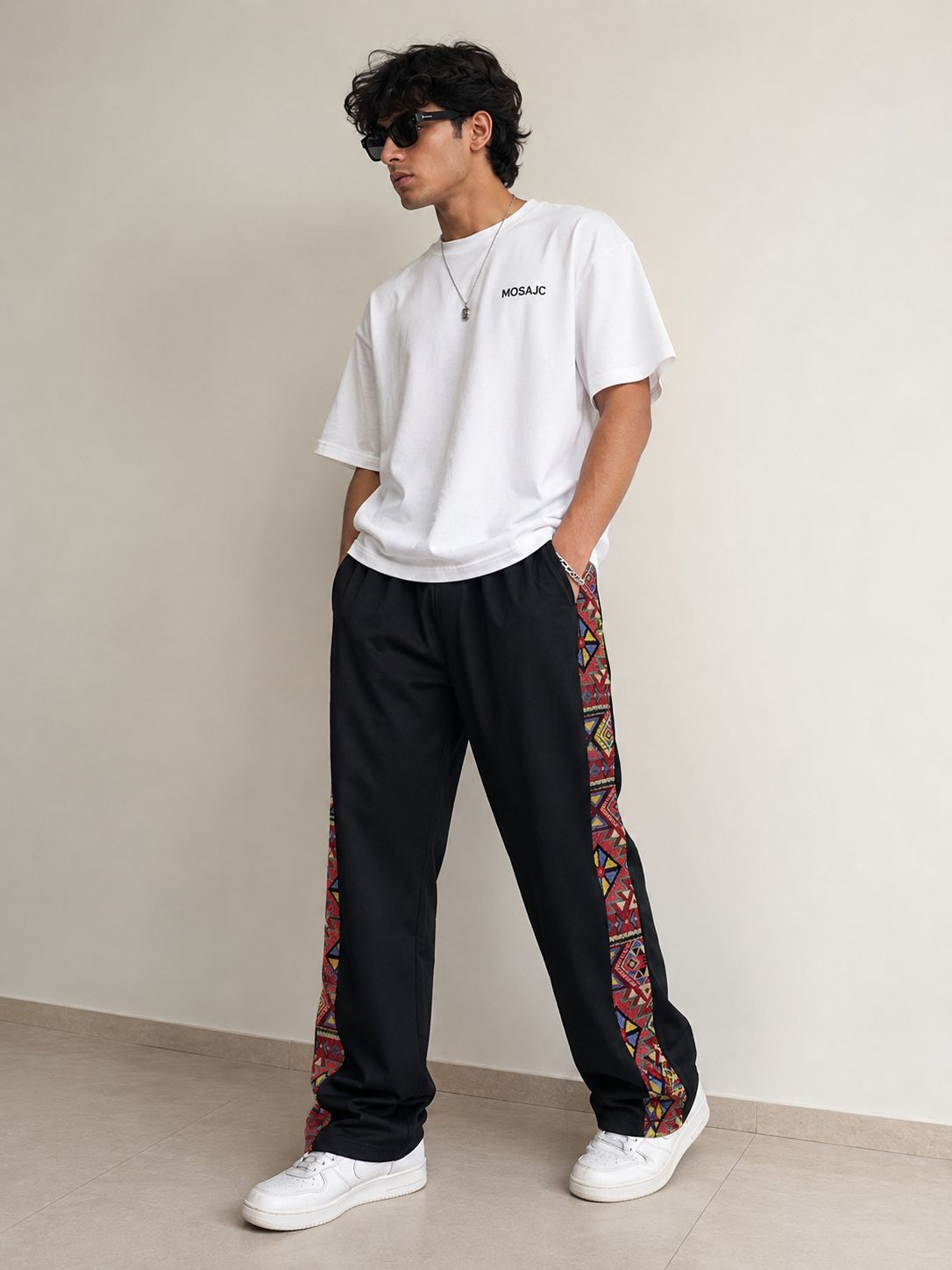 MOSAJC Nomad Stripe Trackpants – 260 GSM Premium Cotton-5