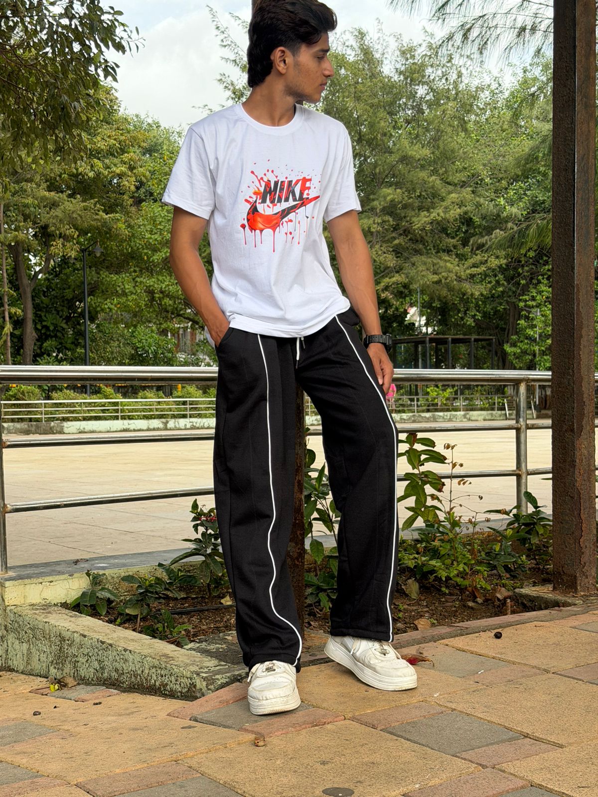 MOSAJC Axis Straight Fit Track Pants – Black-6
