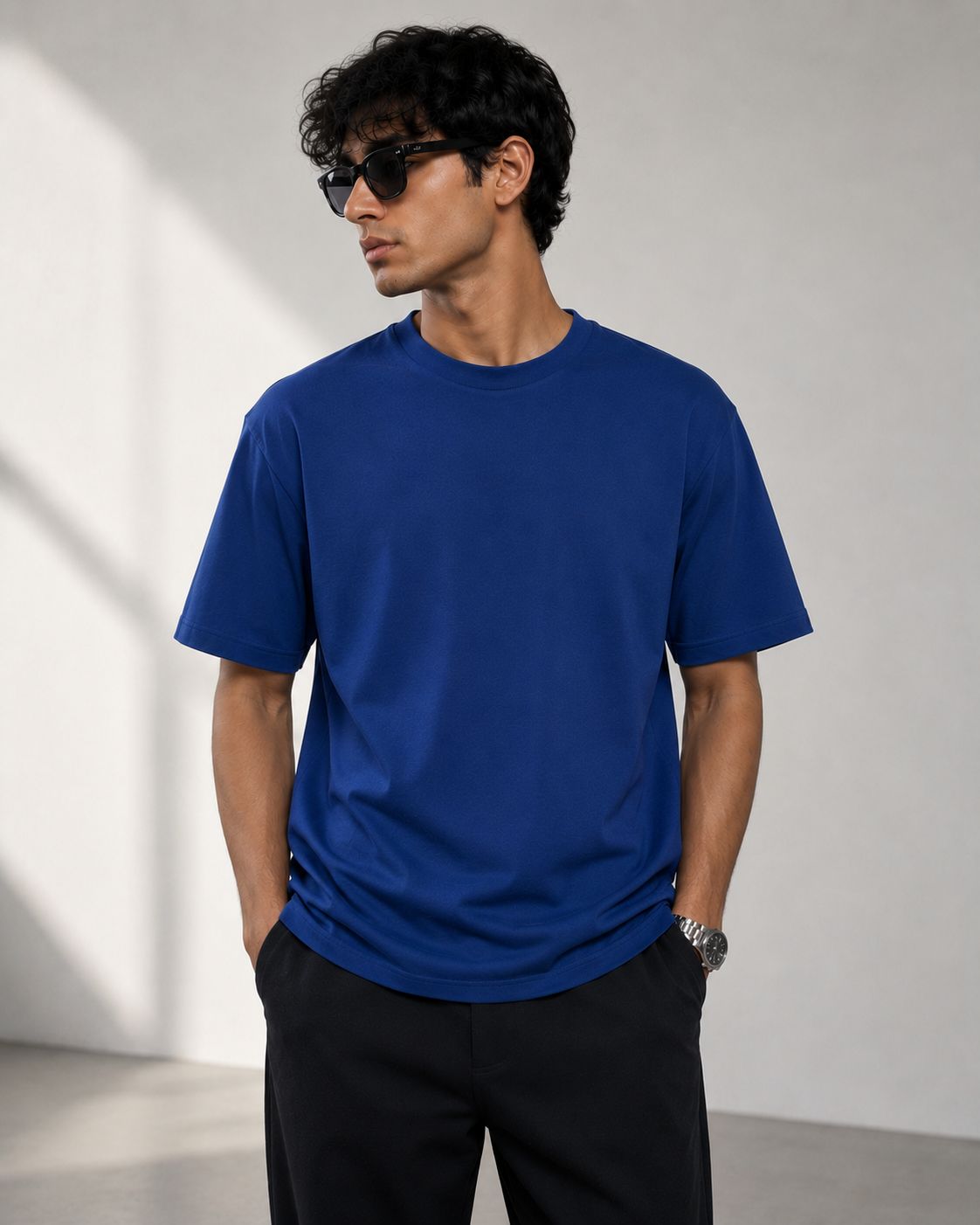 Mosajc Royale Core Regular Fit T-Shirt - Royal Blue ( 180 Gsm )