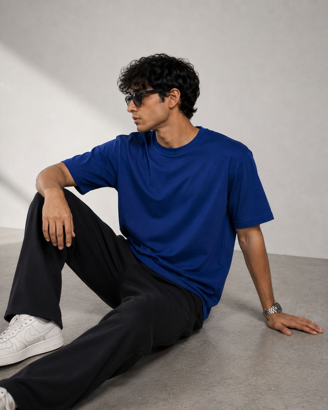 Mosajc Royale Core Regular Fit T-Shirt - Royal Blue ( 180 Gsm )-3