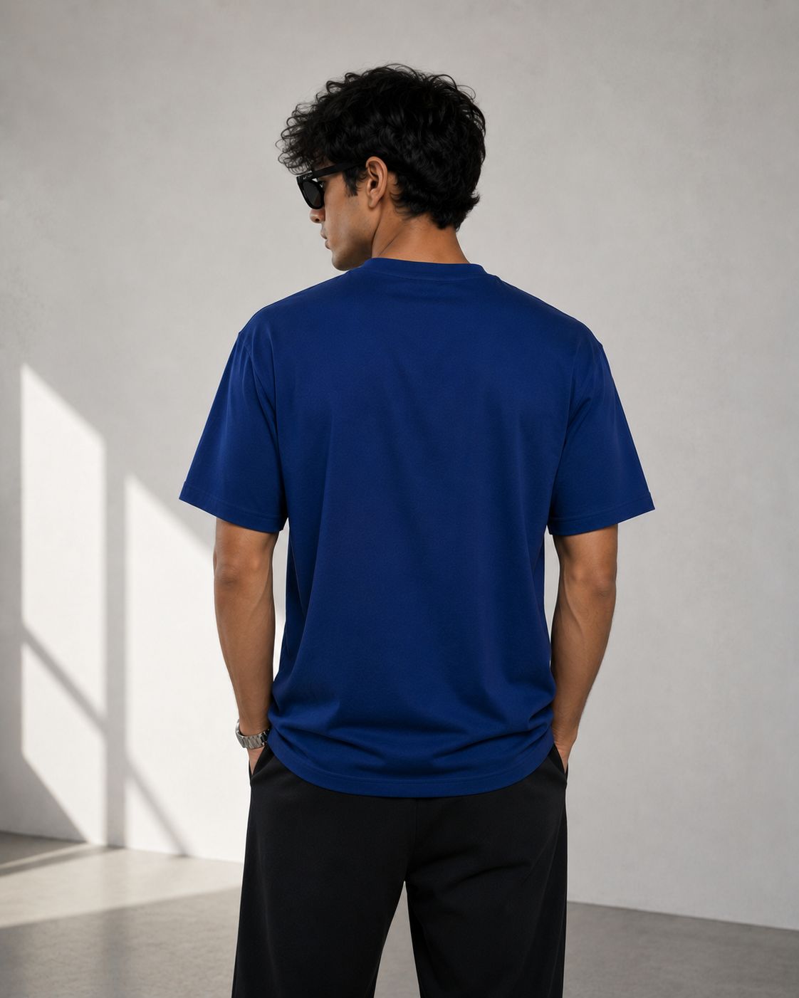 Mosajc Royale Core Regular Fit T-Shirt - Royal Blue ( 180 Gsm )-4