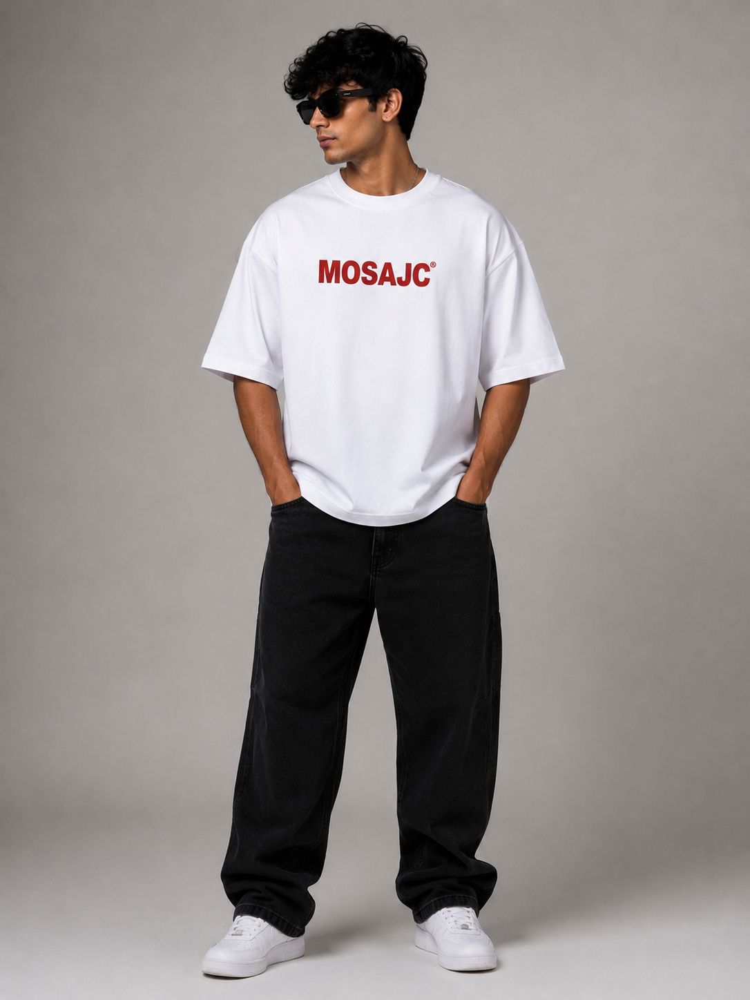 MOSAJC Hotter Than You Oversized T-Shirt – White-4
