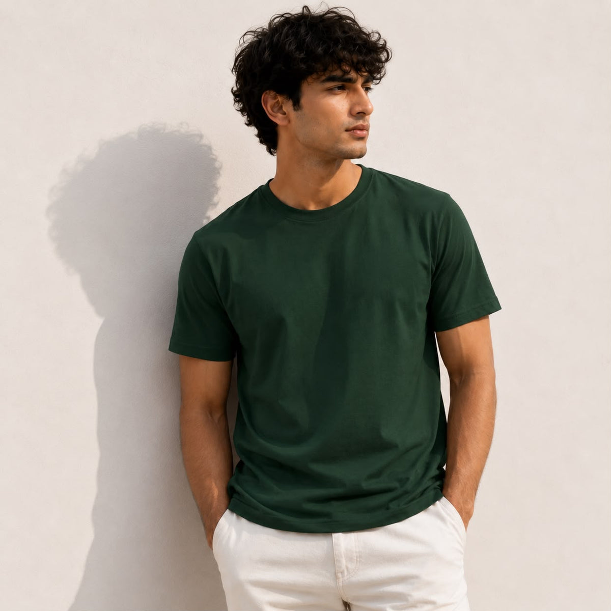Forest Green Cotton T-Shirt