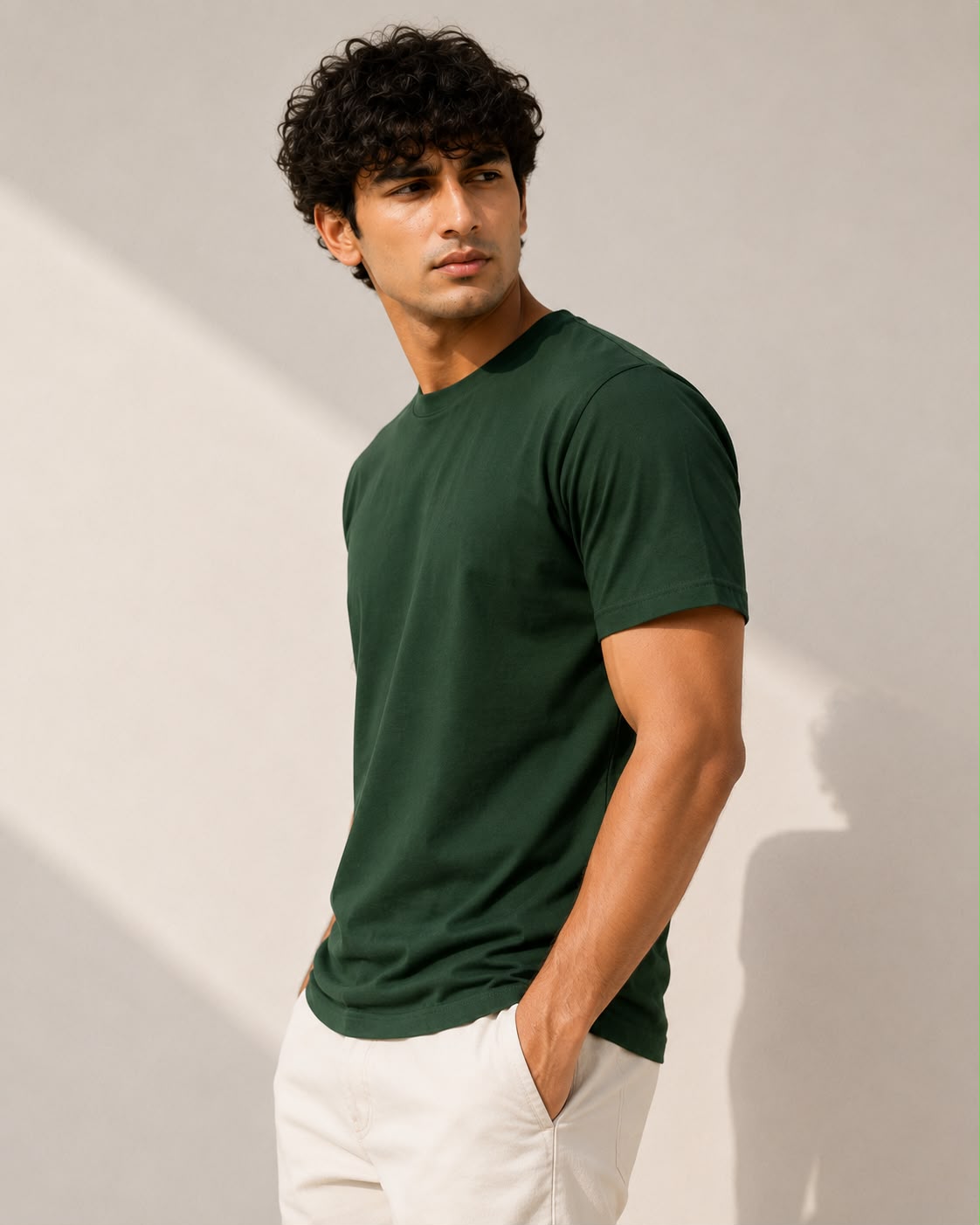 Forest Green Cotton T-Shirt