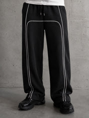 MOSAJC Neo Drift Wide Leg Track Pants – Black