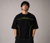 MOSAJC Neon Circuit Oversized T-Shirt- Black