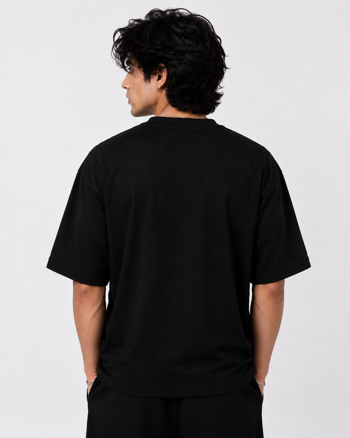 Mosajc Neon Circuit Oversized Tshirt- Black-3