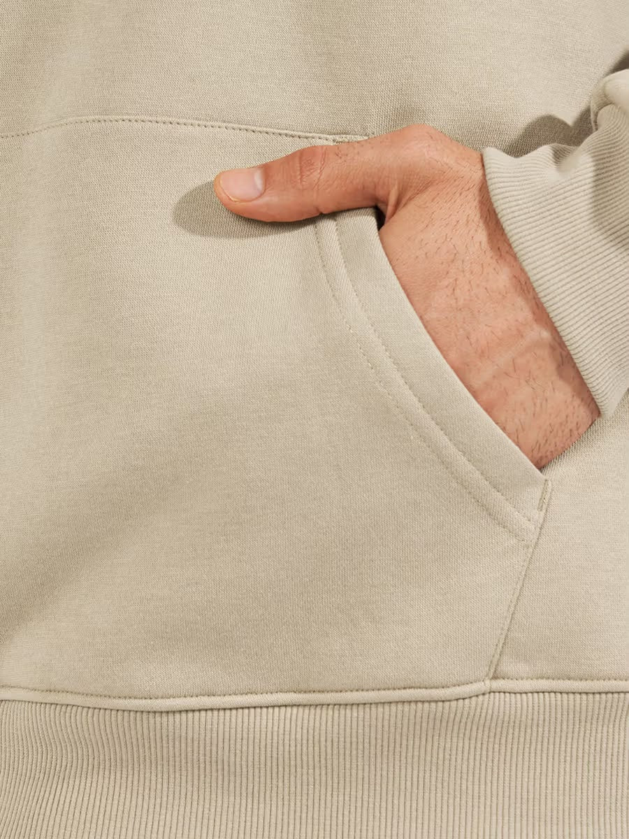 Beige Oversized Hoodie-5