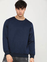 Midnight Navy Blue Solid Sweatshirt