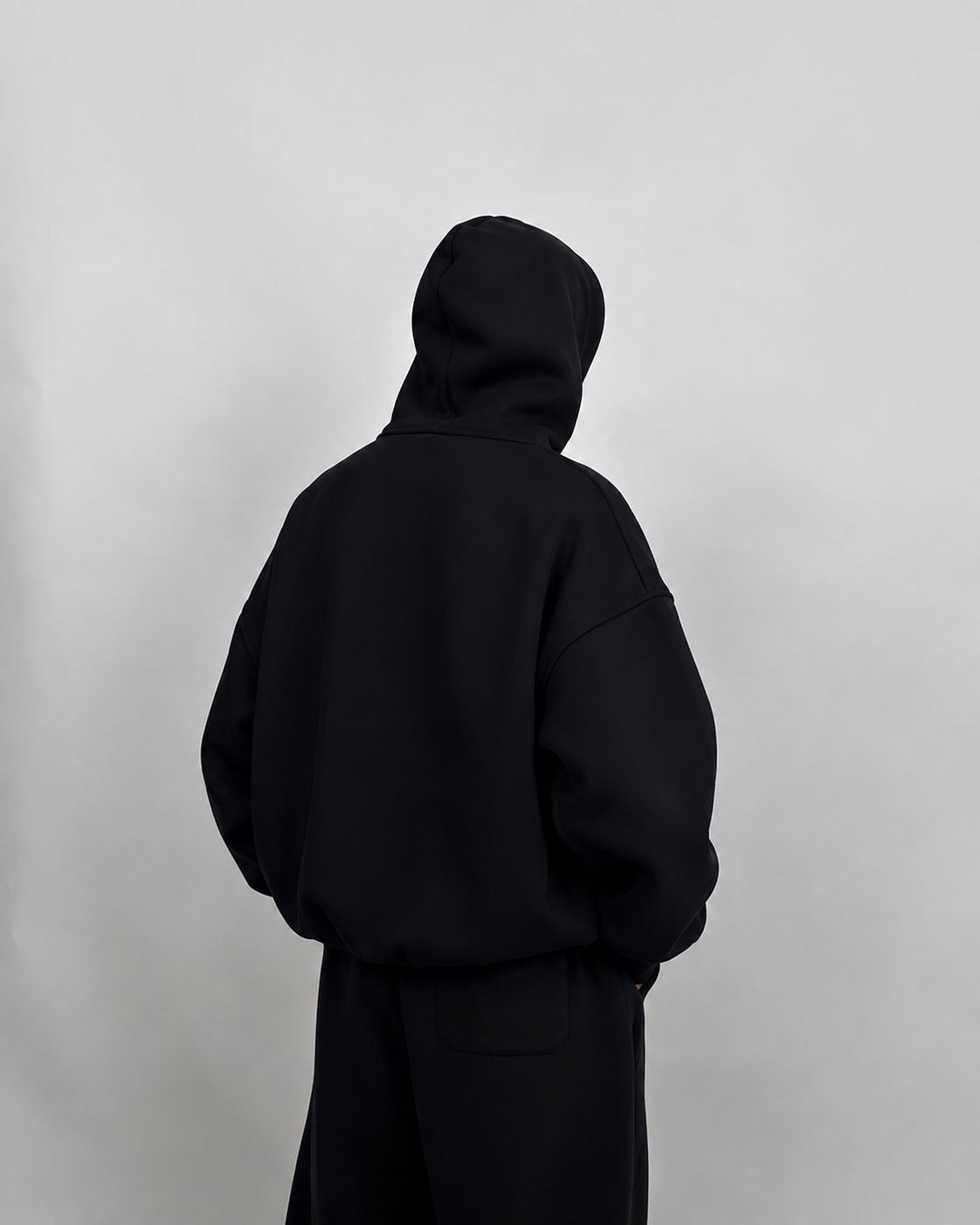 Black Shadowcore Balaclava Zip Hoodie-2